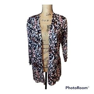 Women’s Cool Tones Animal Print Open Cardigan by Red Size XL